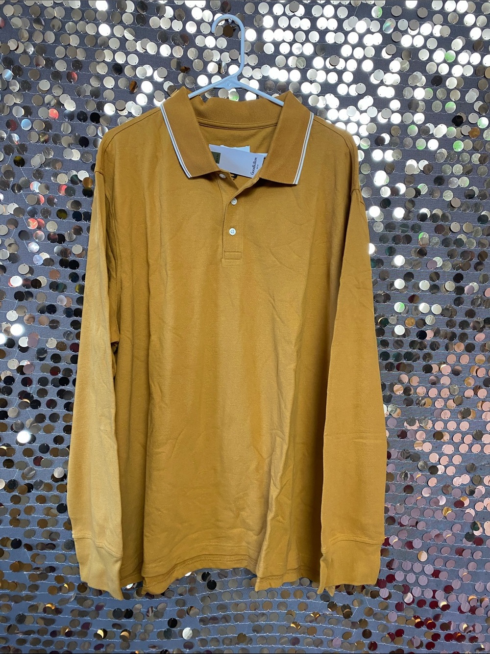 Mustard Long-Sleeve Polo #1609